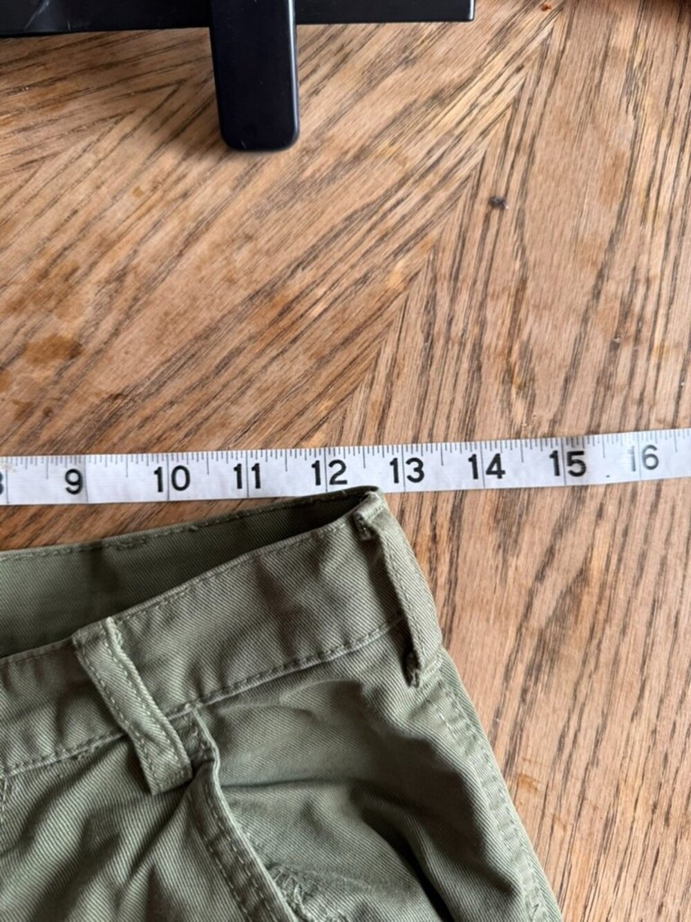 Zara Olive Green Utility Cargo Pants High Waist Straight Leg Size 4 - Picture 5 of 8